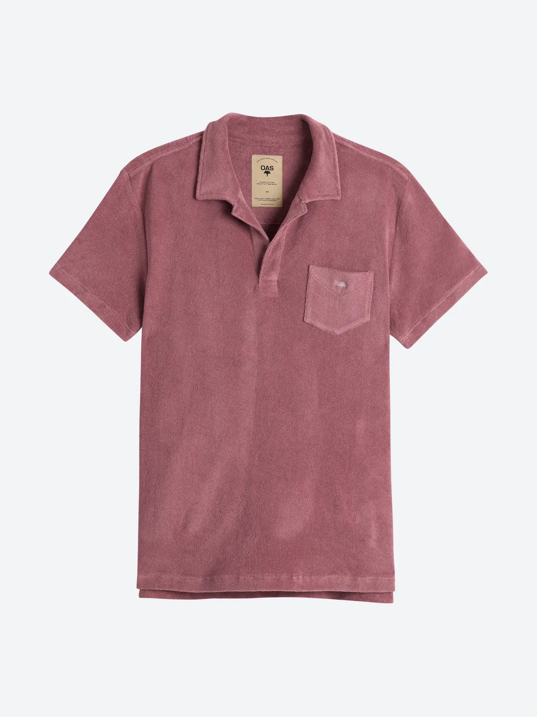 OAS DUSTY PLUM POLO-SHIRT FROTTEE