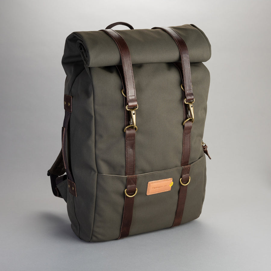 PROPERTY OF Karl 48h+ Travel Backpack -  Dark forest / Dark Brown