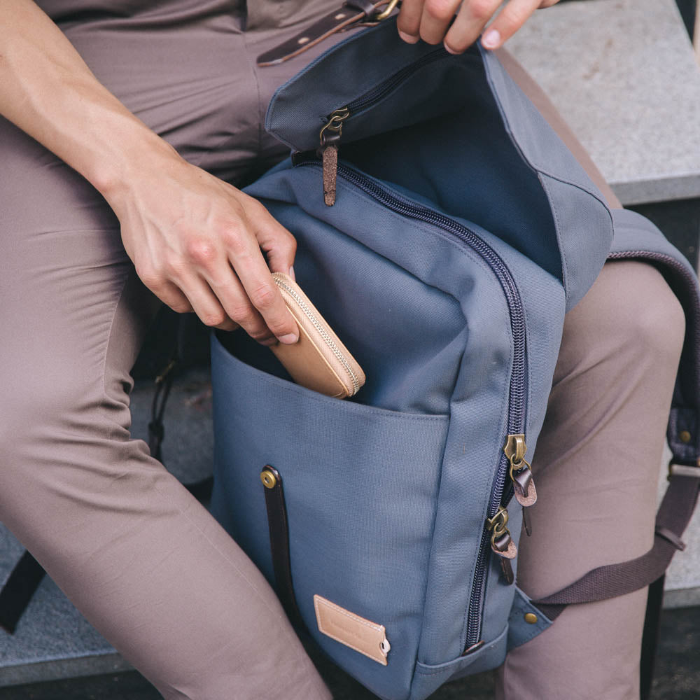 PROPERTY OF Charlie 12h Backpack - Stone Blue / Dark Brown