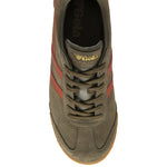 Lade das Bild in den Galerie-Viewer, MEN&#39;S HARRIER SUEDE TRAINERS, Khaki/Orange Spice
