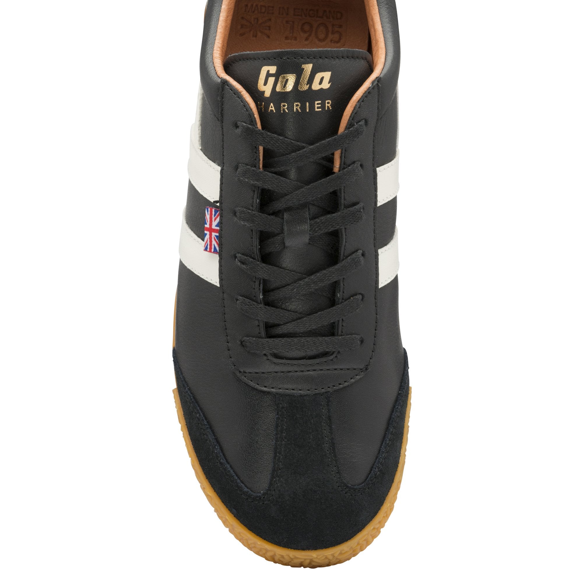 GOLA HARRIER ELITE TRAINERS - Made in England - Black/Off White