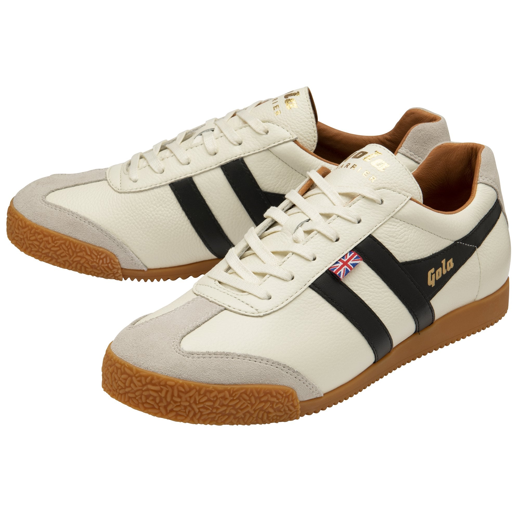 GOLA HARRIER ELITE TRAINERS - Made in England - Off White/Black