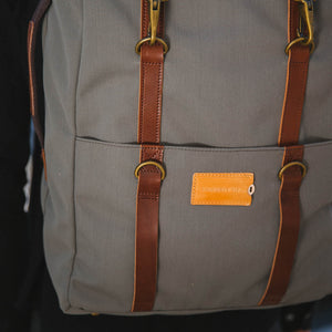 PROPERTY OF Karl 48h+ Travel Backpack - Moss Grey / Brown